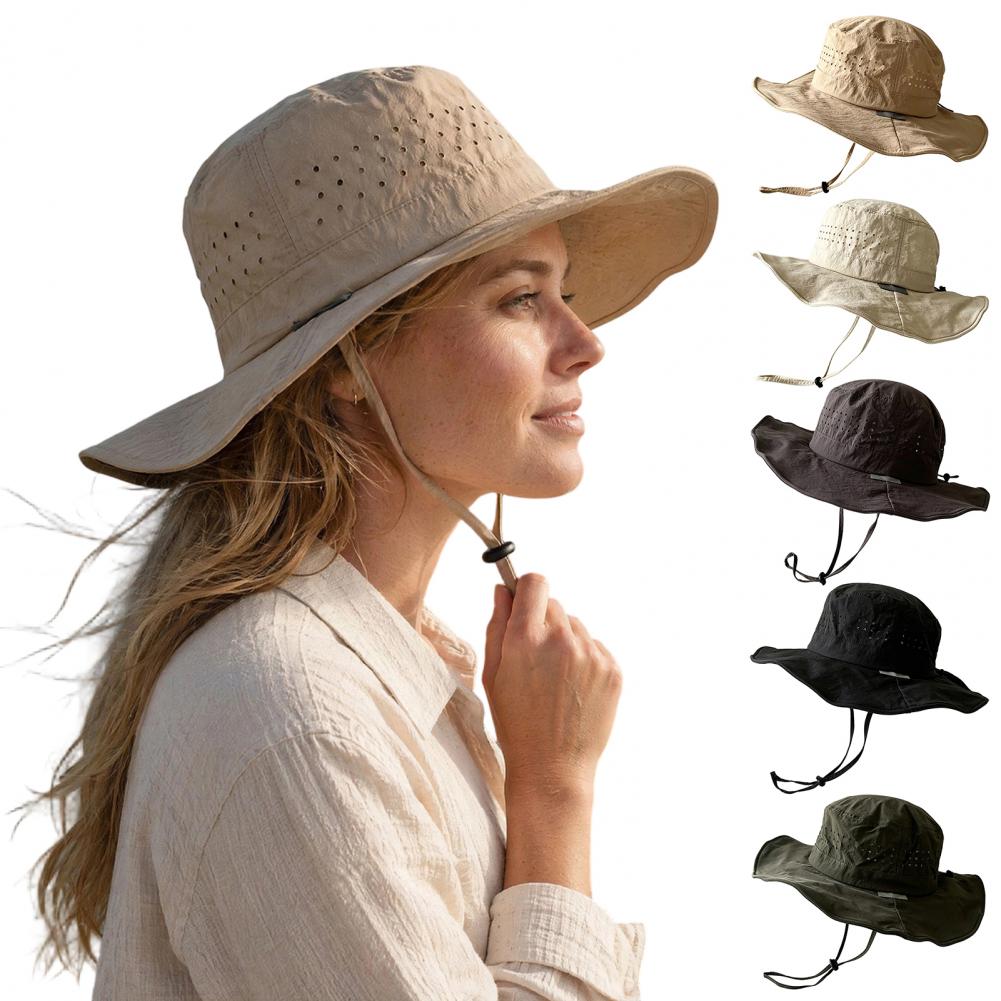 Packable Hat Nylon - UPF50+ 통기성 나일론 메쉬 넓은 챙