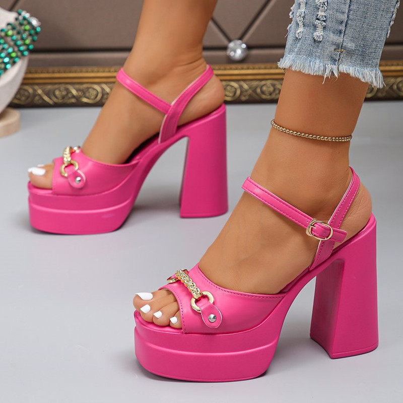 2026년 여름 신상품 스퀘어 토 속굽 두꺼운 가죽 하 - Casual Sandal Leather 리뷰 및 가격