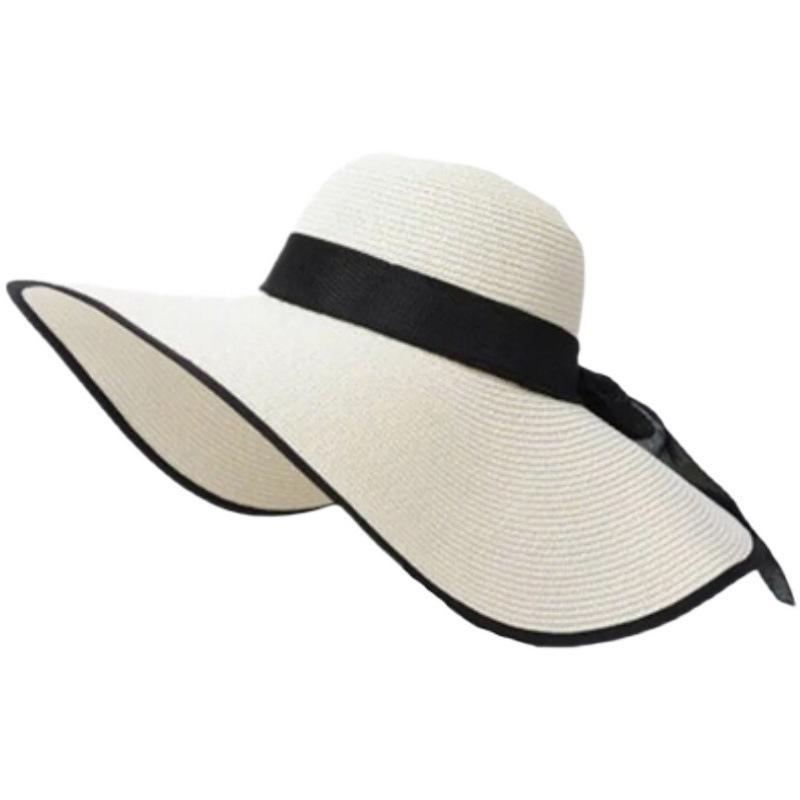 새로운 여성용 접이식 여름 밀짚모자, 해변 여행용 썬캡 - Bucket Hat Straw 리뷰 및 가격