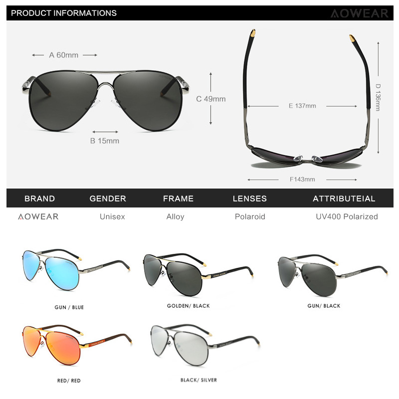 AOWEAR 남성용 항공 선글라스 남성용 편광 거울 선 - Sunglasses Aviator Polarized 리뷰 및 가격