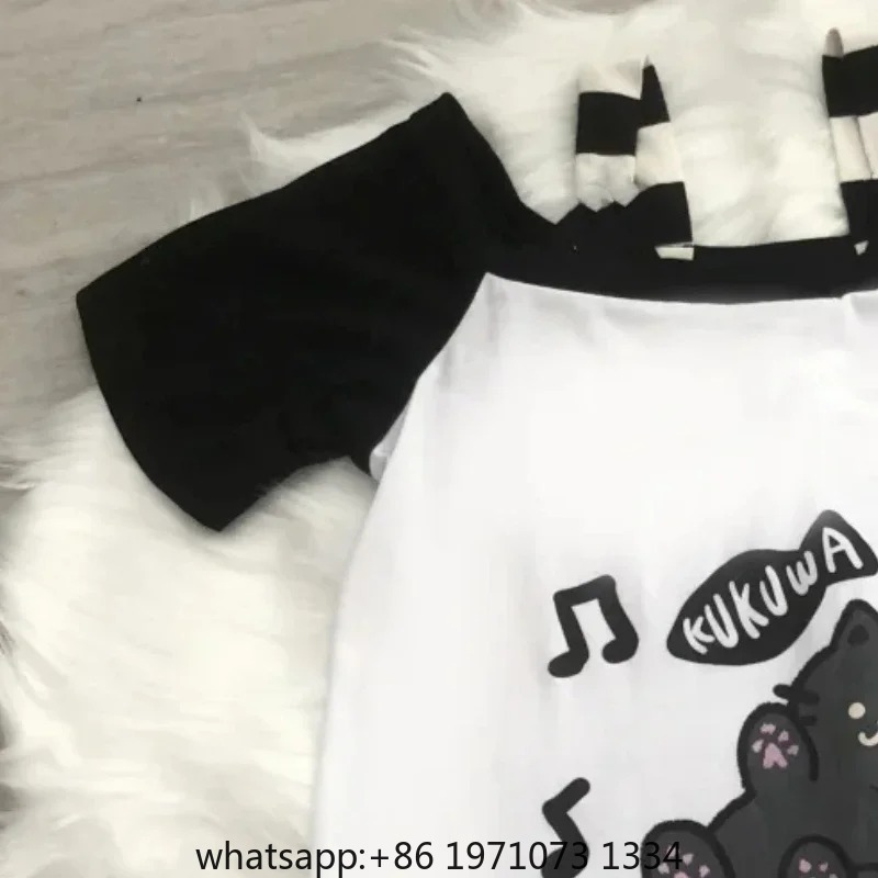일본 패치워크 여성 오프숄더 그래픽 티셔츠 귀여운 만화 - Tee Graphic Print 리뷰 및 가격